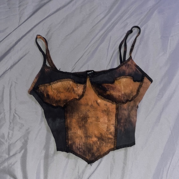 Bleached Stitch-work Tank Top - Picture 1 of 2